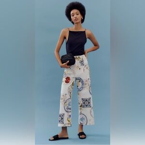 ANTHROPOLOGIE Maeve The Colette Cropped Wide-Leg Pants by Maeve, size 25